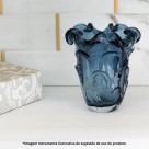 VASO DE VIDRO MURANO ITALY AZUL 13CMX14,5CM - REF. 4820