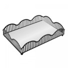 BANDEJA C/ ESPELHO WAVE PRETA 21CMX14CMX4CM - REF.221014