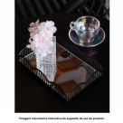 BANDEJA C/ ESPELHO WAVE PRETA 21CMX14CMX4CM - REF.221014