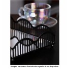 BANDEJA C/ ESPELHO WAVE PRETA 21CMX14CMX4CM - REF.221014