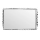 BANDEJA DE METAL COM ESPELHO ARLES PRATEADA 21CMX13CMX5CM - REF. 220773