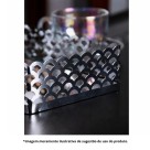 BANDEJA DE METAL COM ESPELHO ARLES PRATEADA 21CMX13CMX5CM - REF. 220773