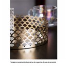 BANDEJA DE METAL COM ESPELHO ARLES DOURADA 18,5CMX5CM - REF. 220775