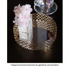 BANDEJA DE METAL COM ESPELHO ARLES DOURADA 18,5CMX5CM - REF. 220775