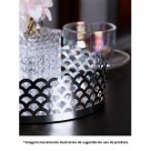 BANDEJA DE METAL COM ESPELHO ARLES PRATEADA 18,5CMX5CM - REF. 220776