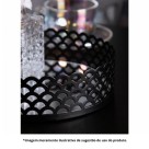 BANDEJA DE METAL COM ESPELHO ARLES PRETO FOSCO 18,5CMX5CM  - REF. 220777