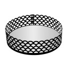 BANDEJA DE METAL COM ESPELHO ARLES PRETO FOSCO 18,5CMX5CM  - REF. 220777