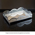 BANDEJA C/ ESPELHO WAVE PRATEADA 21CMX14CMX4CM - REF. 221015