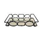 BANDEJA RETANGULAR PRETA  20X10X4 - QA-175PO