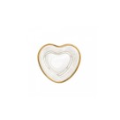 COPO SHOT DE VIDRO CORAÇÃO C/ FIO DE OURO 50ML - REF.1955