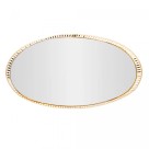 BANDEJA DE METAL OVAL C/ ESPELHO BERLIN DOURADA 26CMX12CMX5CM - REF.220778