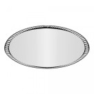 BANDEJA DE METAL C/ ESPELHO BERLIN PRETO FOSCO 26CMX12CMX5CM - REF.220780