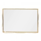 BANDEJA C/ ESPELHO WAVE DOURADA 21CMX14CMX4CM - REF.221013