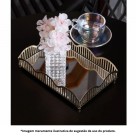 BANDEJA C/ ESPELHO WAVE DOURADA 21CMX14CMX4CM - REF.221013