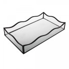 BANDEJA C/ ESPELHO OCEAN PRETA 20CMX30CMX4CM - REF.221020