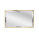 BANDEJA DE METAL COM ESPELHO DOURADA 15CMX25CMX4CM - REF. 5633