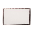 BANDEJA DE METAL C/ ESPELHO BARCELONA PRETA 21X13X5CM - REF- 4547