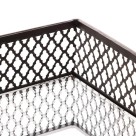 BANDEJA DE METAL C/ ESPELHO BARCELONA PRETA 21X13X5CM - REF- 4547