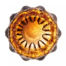 CENTRO DE MESA DE VIDRO MURANO ITALY AMBAR E MARROM 12,5CMX6,5CM - REF. 4871