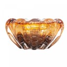 CENTRO DE MESA  DE VIDRO MURANO ITALY AMBAR E MARROM 15CMX8CM- REF. 4875