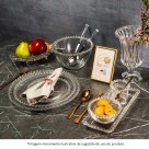 BANDEJA RETANG. DE CRISTAL CORACAO 30X13X3CM - REF. 1704