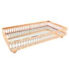 BANDEJA RETANGULAR ESPELHADA LIZ ROSE GOLD - REF.22378
