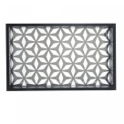 BANDEJA DE MADEIRA C/ VIDRO PINUS PRETA GARDEN 38CM X 24CM X 4,5CM - REF.13850