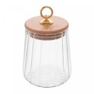 POTE DE VIDRO COM TAMPA DE BAMBU CLASSIC 650ML REF. 20668
