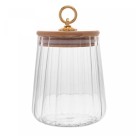 POTE DE VIDRO COM TAMPA DE BAMBU CLASSIC 650ML REF. 20668