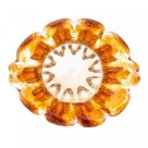 VASO DE VIDRO MURANO ITALY AMBAR 15CMX12CMX12,5CM - REF.4854