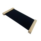 BANDEJA DE VIDRO COM BASE DE MADEIRA - PRETA