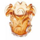 VASO DE VIDRO MURANO ITALY AMBAR 11,5CMX13CM - REF. 4812