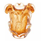 VASO DE VIDRO MURANO ITALY AMBAR 15CMX16CM - Ref. 4824