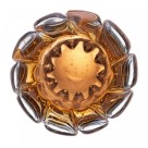 VASO DE VIDRO MURANO ITALY AMBAR E MARROM 10CMX13CM - Ref.4795